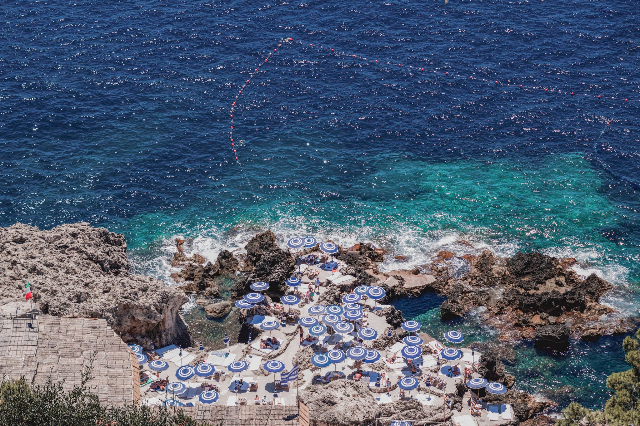 Seaside at La Fontelina Print